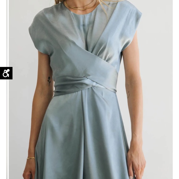 BOHME ROSALIND MIDI DRESS IN BLUE - Picture 3 of 8